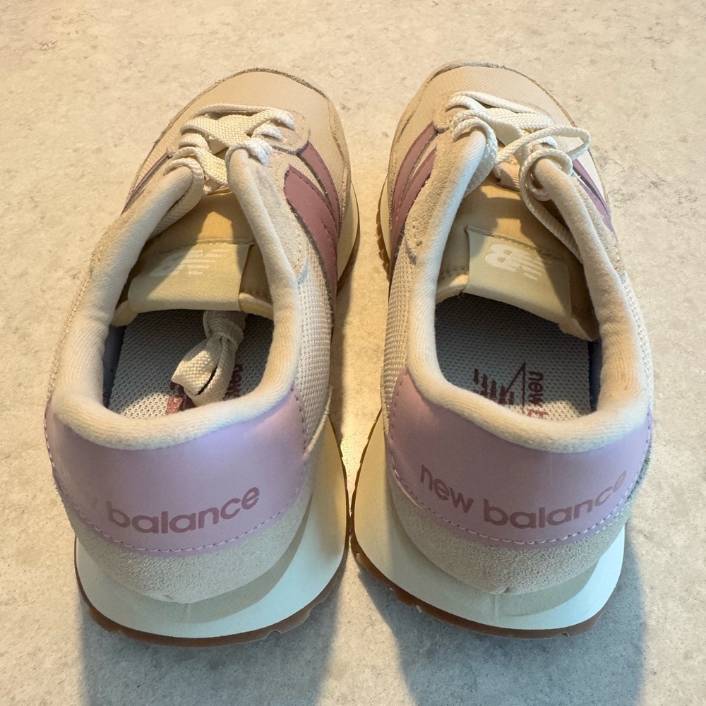 New Balance Women's Beige and Pink Sneakers - Picture 3 of 6